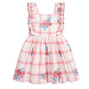 RALPH LAUREN Ecru FLORAL COTTON DOBBY DRESS